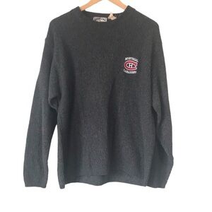 Headline sports Canada NHL Montréal Canadiens knit sweater size Large gray